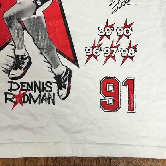 Dennis Rodman 5 time champs ID Supply graphic tee large Nordstrom - Picture 8 of 13